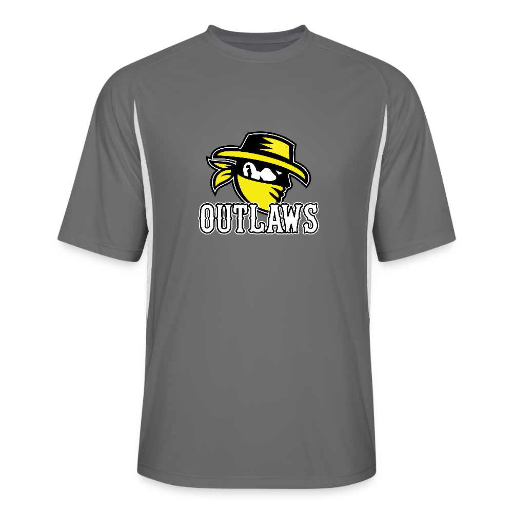 Outlaws Men’s Cooling Performance Color Blocked Jersey - dark gray/white