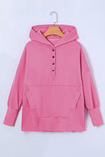 Load image into Gallery viewer, Quarter-Snap Dropped Shoulder Hoodie