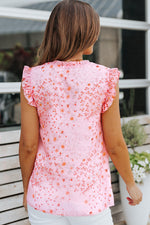 Load image into Gallery viewer, Floral Tie Neck Ruffled Sleeveless Top