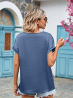 Load image into Gallery viewer, V-Neck Cuffed Blouse
