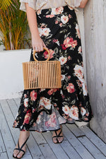 Load image into Gallery viewer, Plus Size Floral High-Rise Skirt