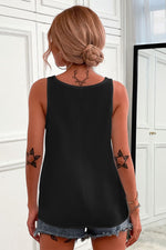 Load image into Gallery viewer, Half-Zip Scoop Neck Tank