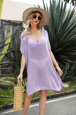 Load image into Gallery viewer, Openwork Side Slit Cover-Up Dress