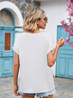 Load image into Gallery viewer, V-Neck Cuffed Blouse