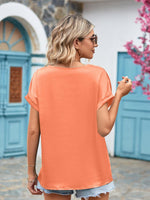 Load image into Gallery viewer, V-Neck Cuffed Blouse