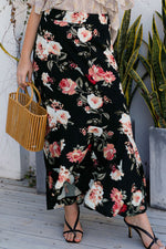 Load image into Gallery viewer, Plus Size Floral High-Rise Skirt