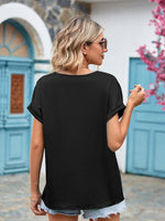 Load image into Gallery viewer, V-Neck Cuffed Blouse