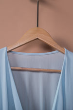 Load image into Gallery viewer, Tied Plunge Smocked Waist Flounce Sleeve Dress