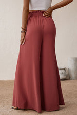 Load image into Gallery viewer, Smocked Paperbag Waist Wide Leg Pants