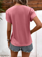 Load image into Gallery viewer, Strappy V-Neck Petal Sleeve Top
