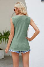 Load image into Gallery viewer, Spliced Lace V-Neck Tank