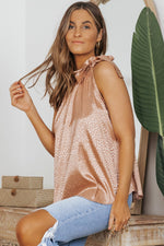 Load image into Gallery viewer, Animal Print Tied Curved Hem Tank