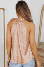 Load image into Gallery viewer, Animal Print Tied Curved Hem Tank