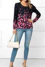 Load image into Gallery viewer, Floral Button Front Round Neck Cardigan