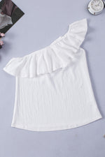 Load image into Gallery viewer, Ruffled One-Shoulder Tank