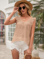 Load image into Gallery viewer, Tie Back V-Neck Ruffled Blouse