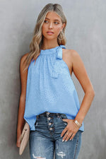 Load image into Gallery viewer, Printed Tied Grecian Neck Tank