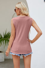 Load image into Gallery viewer, Spliced Lace V-Neck Tank