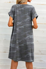 Load image into Gallery viewer, Scoop Neck Short Sleeve Pocket Dress
