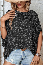 Load image into Gallery viewer, Printed Dolman Sleeve Round Neck Blouse