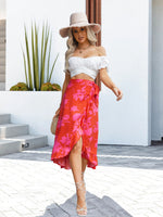Load image into Gallery viewer, Floral Tied Ruffled Skirt