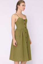 Load image into Gallery viewer, Spaghetti Strap Smocked Dress with Pockets