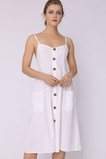 Load image into Gallery viewer, Spaghetti Strap Smocked Dress with Pockets