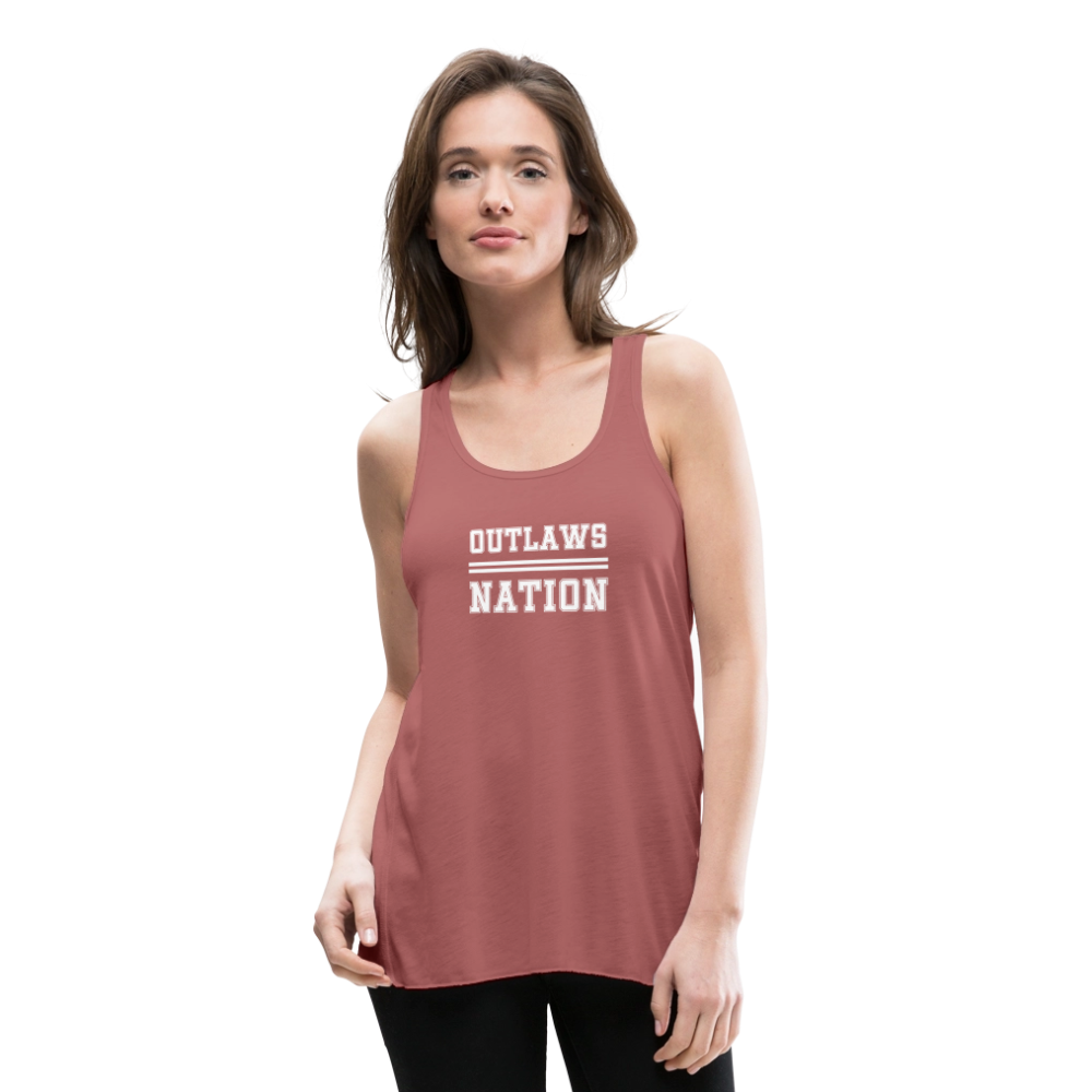 Outlaws Women's Flowy Tank Top by Bella - mauve