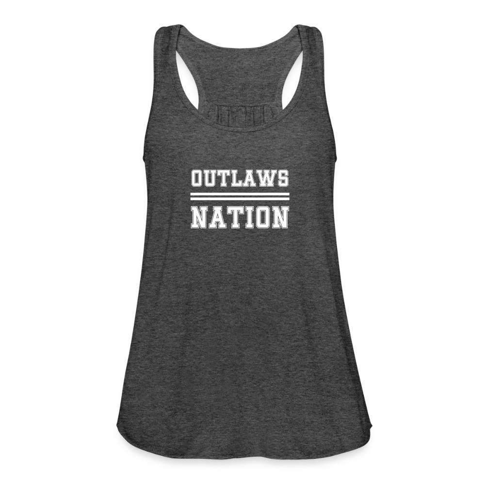 Outlaws Women's Flowy Tank Top by Bella - deep heather