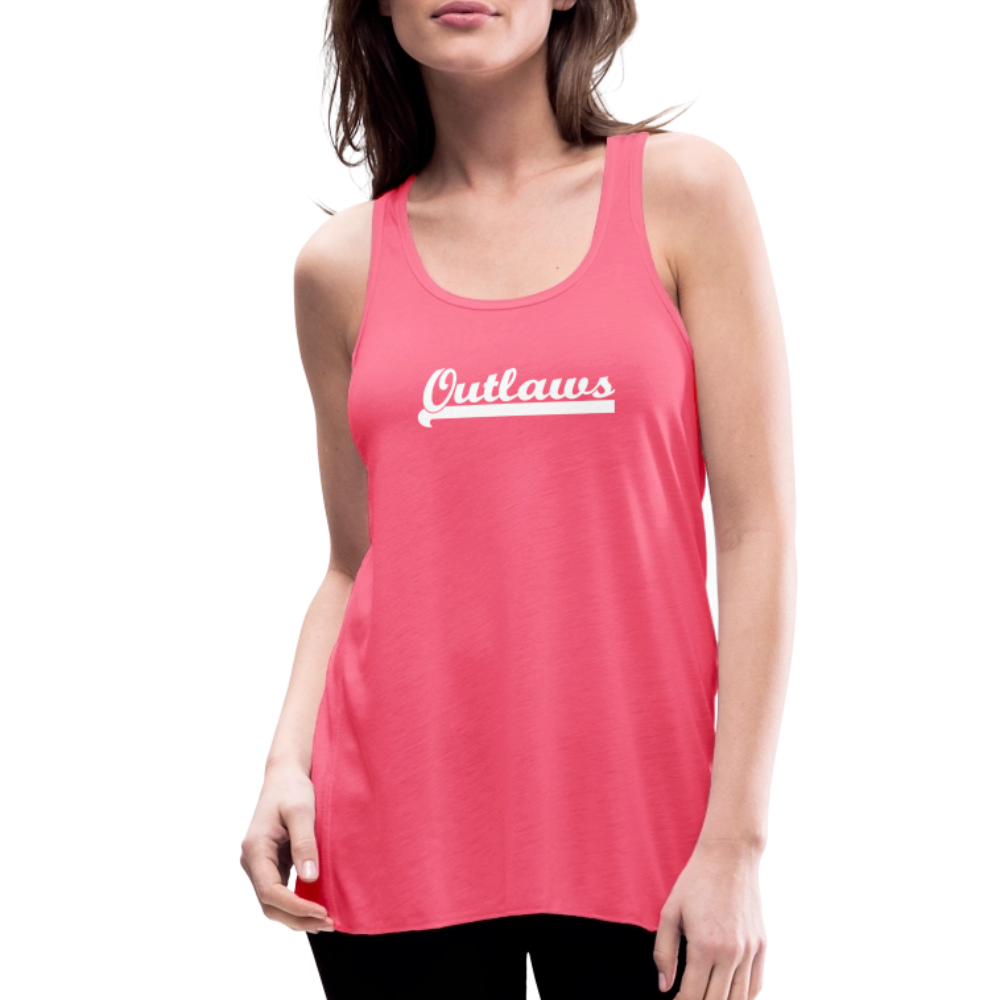 Outlaws Women's Flowy Tank Top by Bella - neon pink