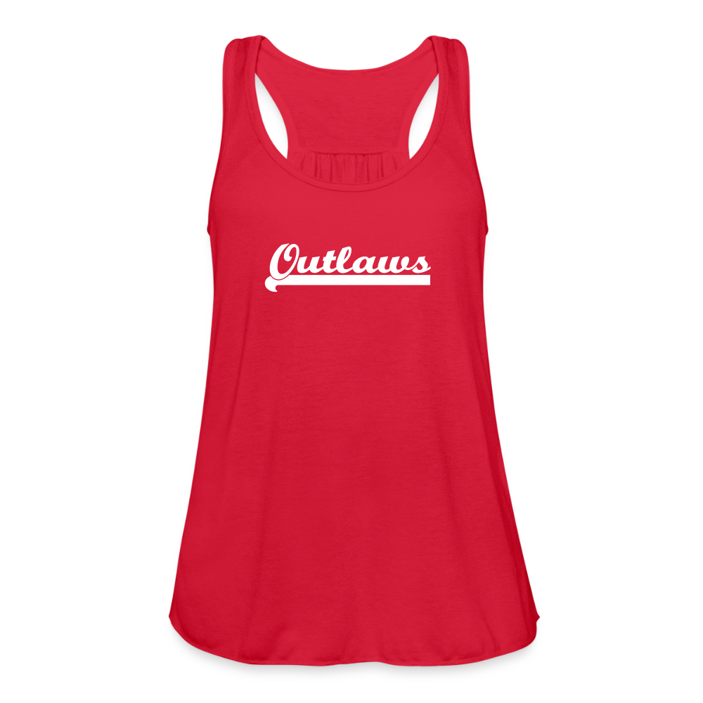 Outlaws Women's Flowy Tank Top by Bella - red