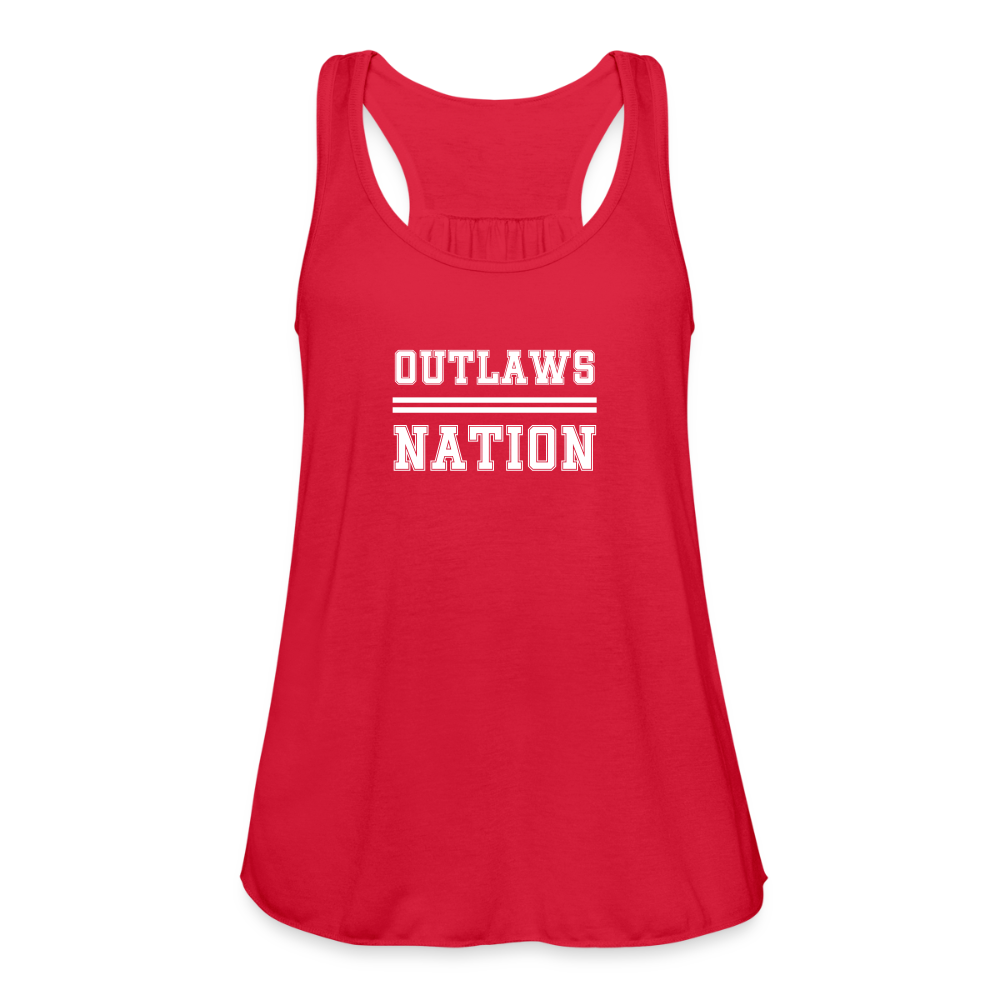 Outlaws Women's Flowy Tank Top by Bella - red