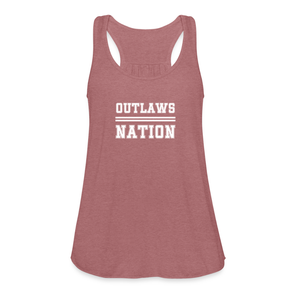 Outlaws Women's Flowy Tank Top by Bella - mauve