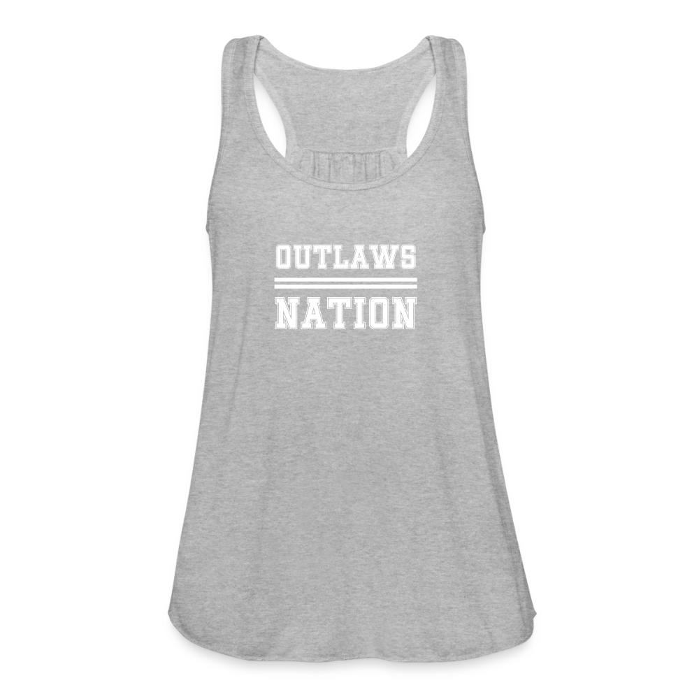Outlaws Women's Flowy Tank Top by Bella - heather gray