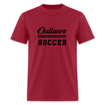 Load image into Gallery viewer, Outlaws Soccer Unisex Classic T-Shirt - dark red
