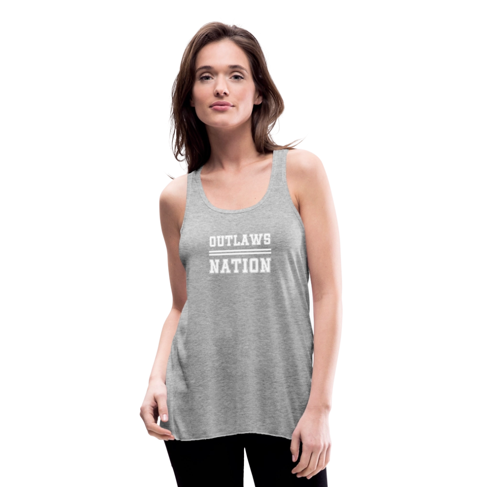 Outlaws Women's Flowy Tank Top by Bella - heather gray