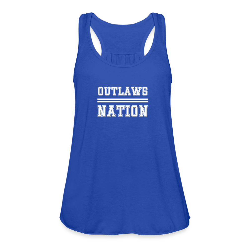Outlaws Women's Flowy Tank Top by Bella - royal blue