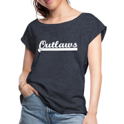 Outlaws Women's Roll Cuff T-Shirt - navy heather