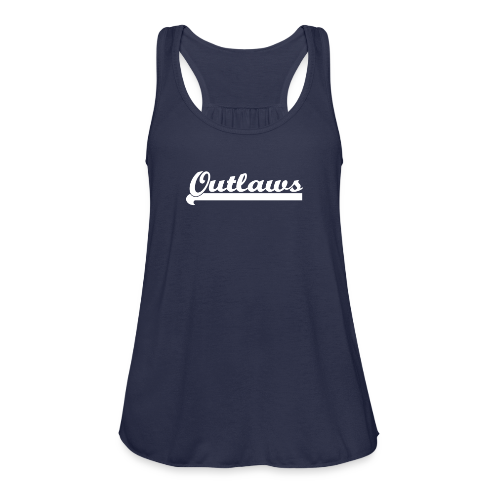 Outlaws Women's Flowy Tank Top by Bella - navy