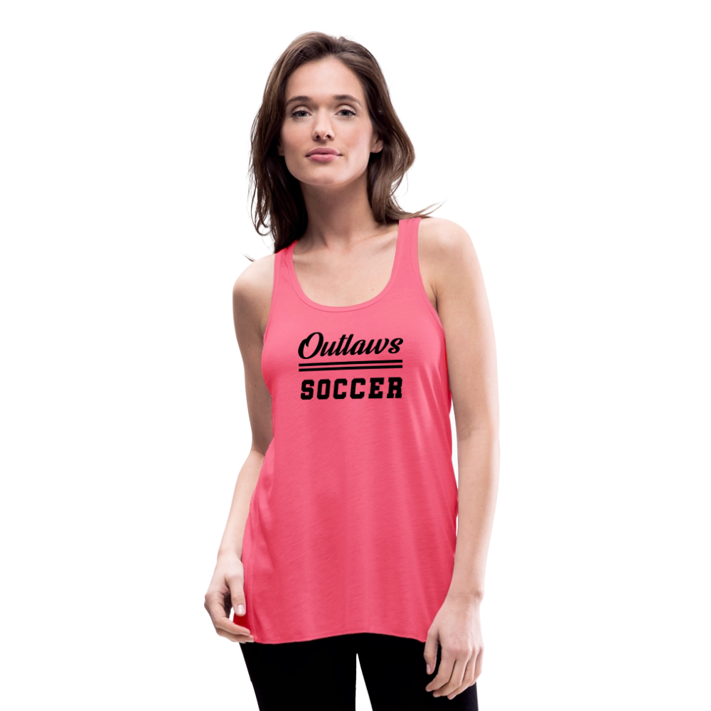Outlaws Women's Flowy Tank Top by Bella - neon pink