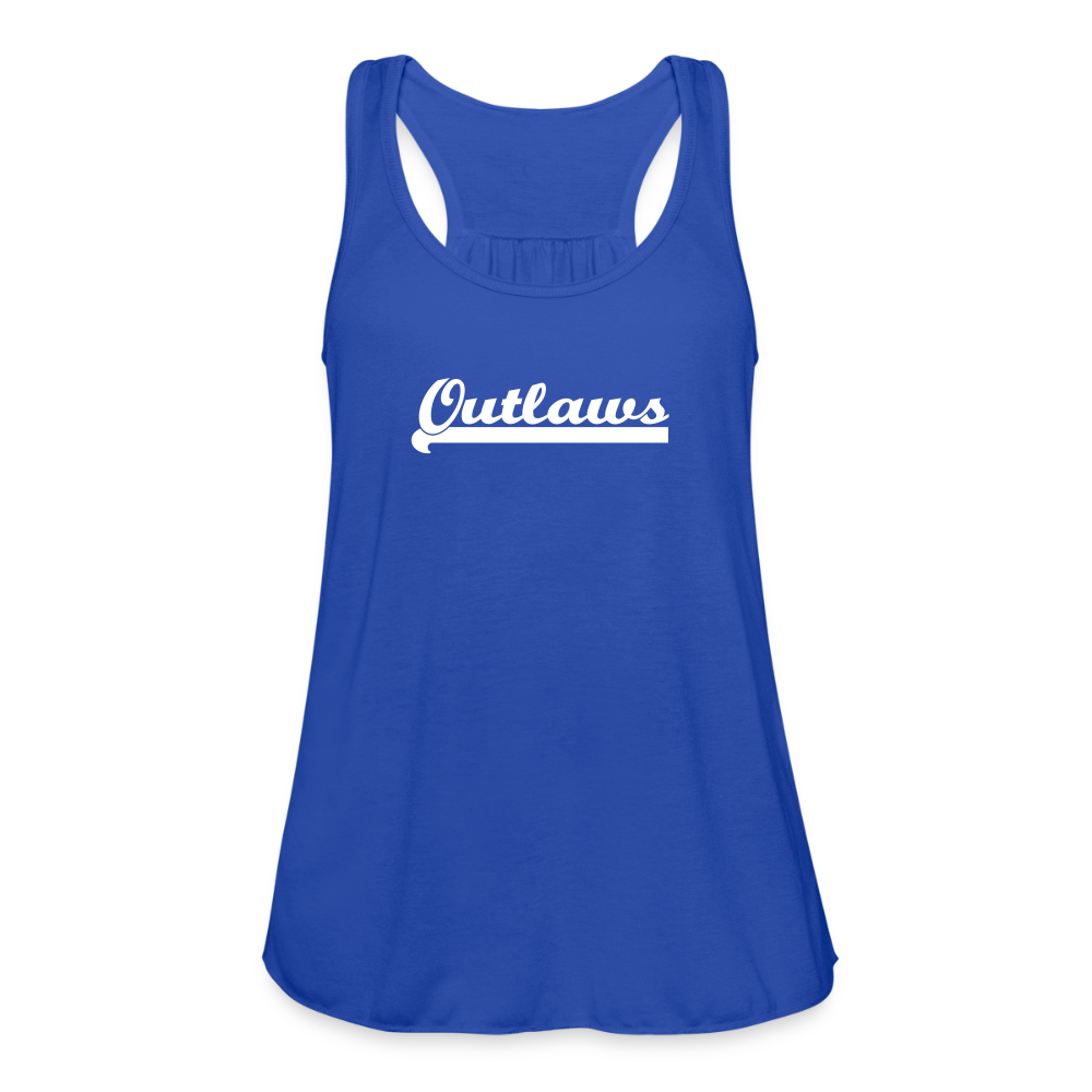 Outlaws Women's Flowy Tank Top by Bella - royal blue