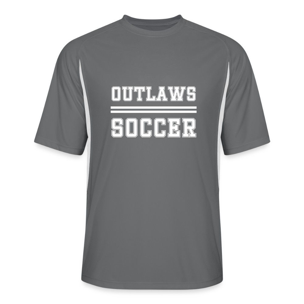 Outlaws Men’s Cooling Performance Color Blocked Jersey - dark gray/white