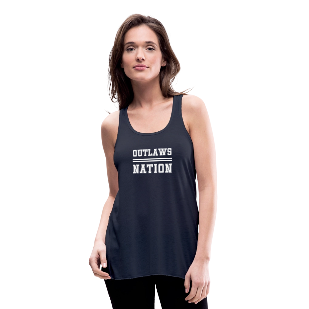Outlaws Women's Flowy Tank Top by Bella - navy