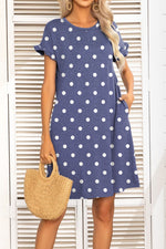 Load image into Gallery viewer, Flounce Sleeve Round Neck Dress with Pockets
