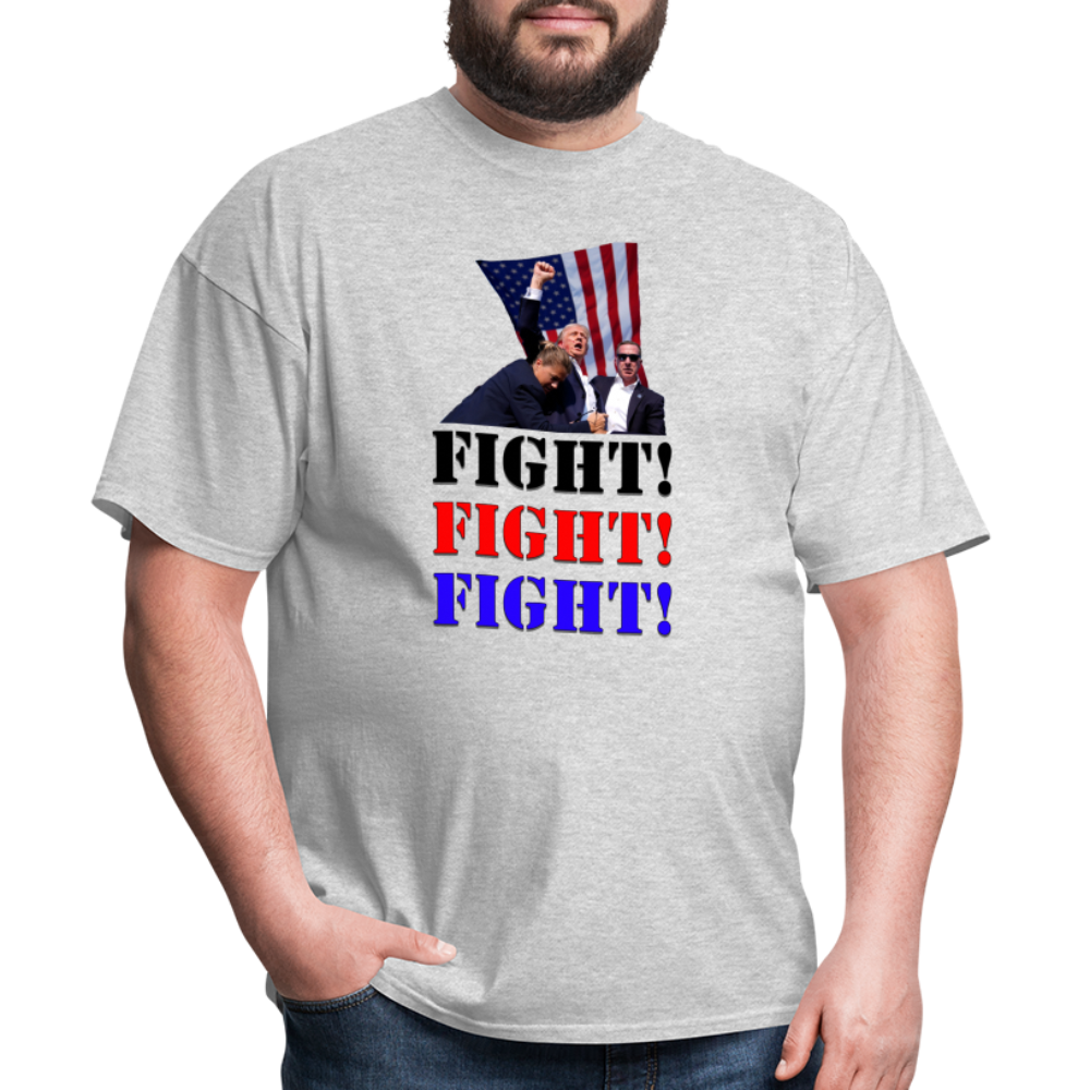 Trump Rally - FIGHT (White) - heather gray