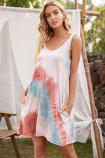 Load image into Gallery viewer, Tie-Dye Sleeveless Dress with Pockets
