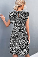 Load image into Gallery viewer, Leopard Round Neck Mini Dress
