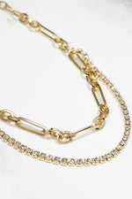 Load image into Gallery viewer, 18K Gold Plated Glass Stone Necklace
