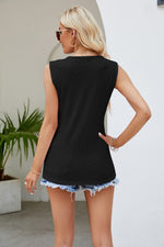 Load image into Gallery viewer, Spliced Lace V-Neck Tank
