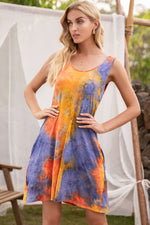 Load image into Gallery viewer, Tie-Dye Sleeveless Dress with Pockets
